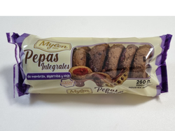 Pepas integrales algarroba, membrillo y chia x 240 gr MYLEN