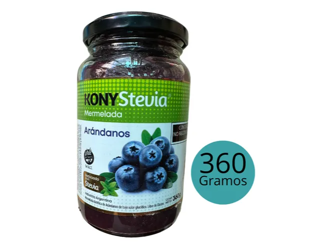 Mermelada de Arandanos con Stevia x 360 gr KONY