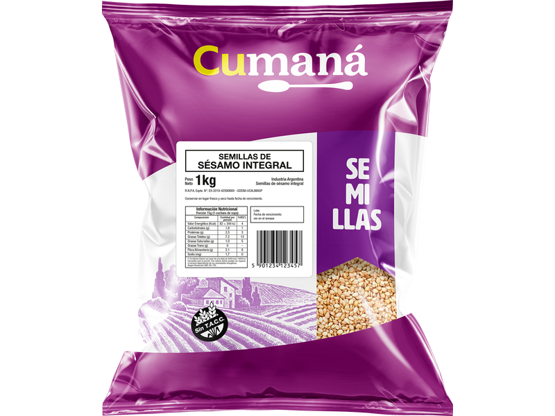Semillas de Sesamo integral x 250 gr - CUMANA