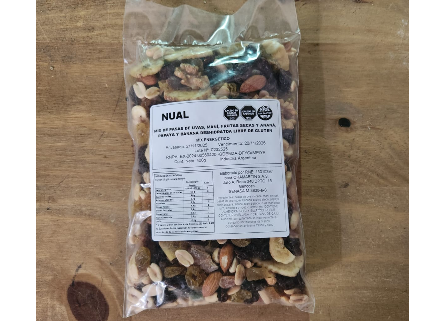 MIX frutos secos SIN TACC x 400gr