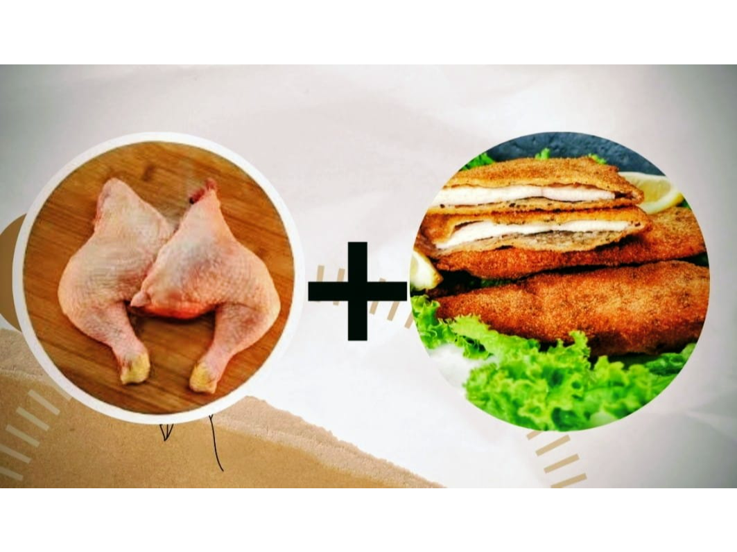 3kg Pata Muslo + 1kg de Milanesa P