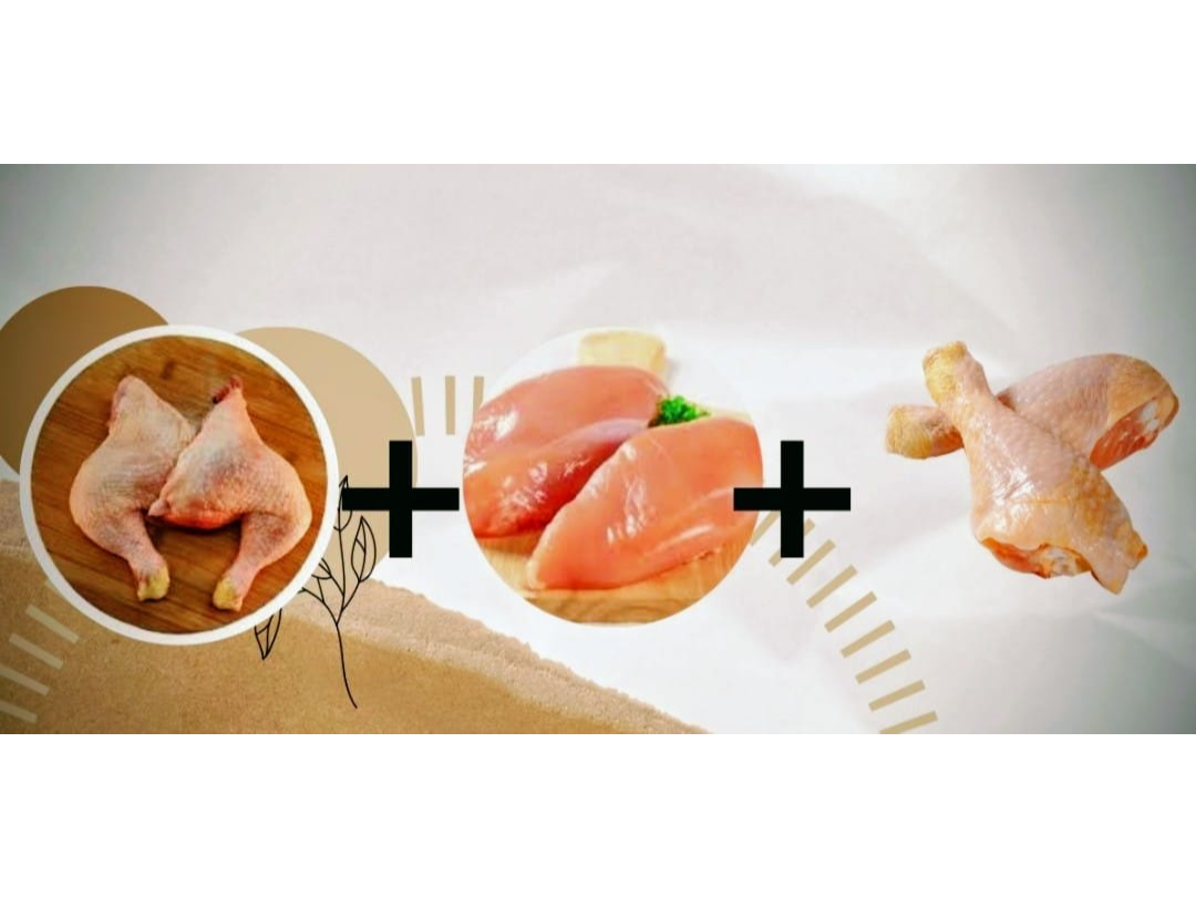 3kg Pata Muslo  + 3kg de Suprema + 3kg Pata