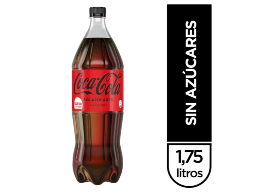 Coca cola sin azucar 1.75L