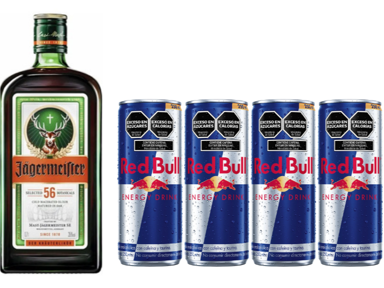 Jägermeister + 4 Red Bull