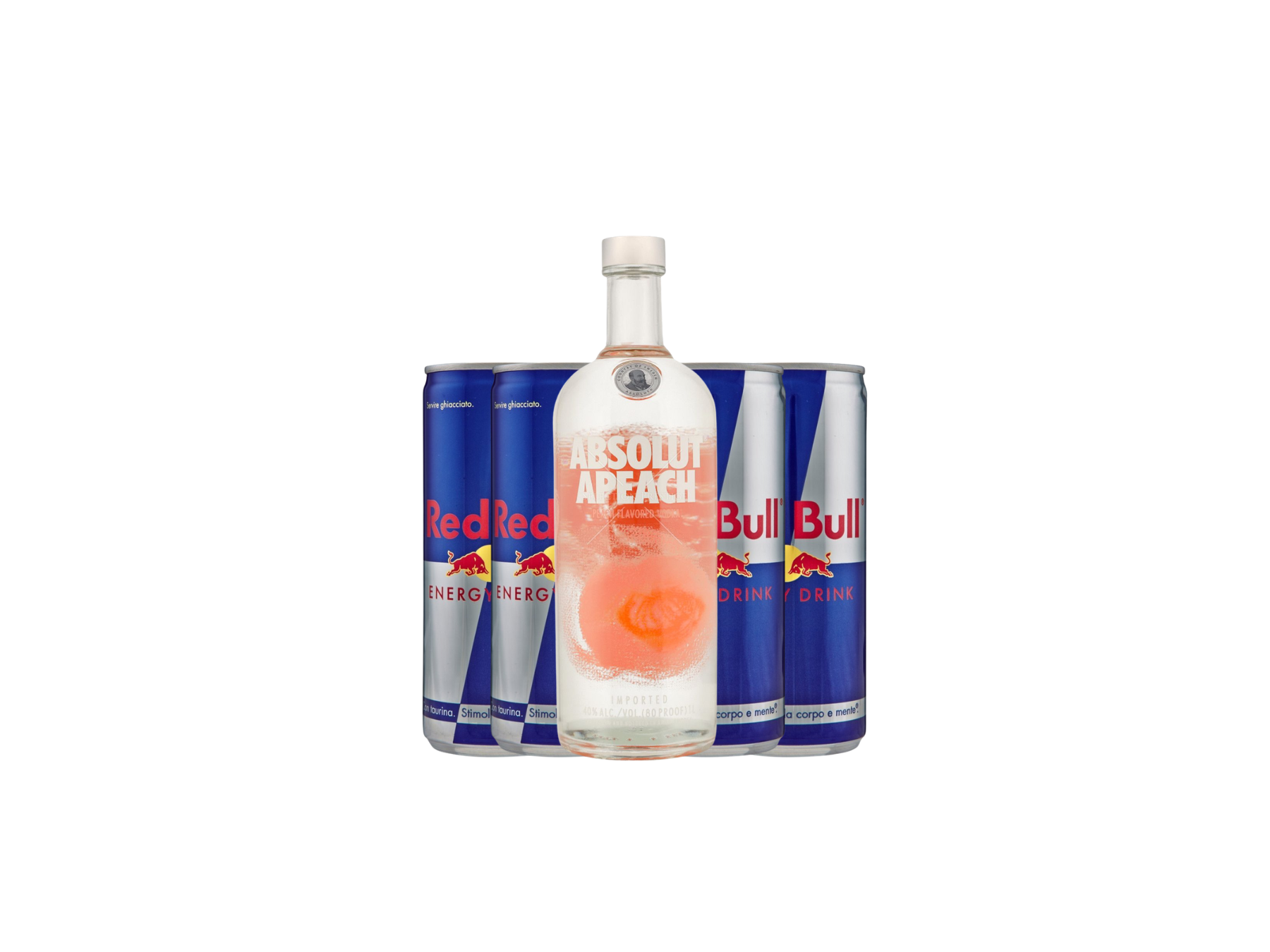 Absolut saborizado + 4 red bull