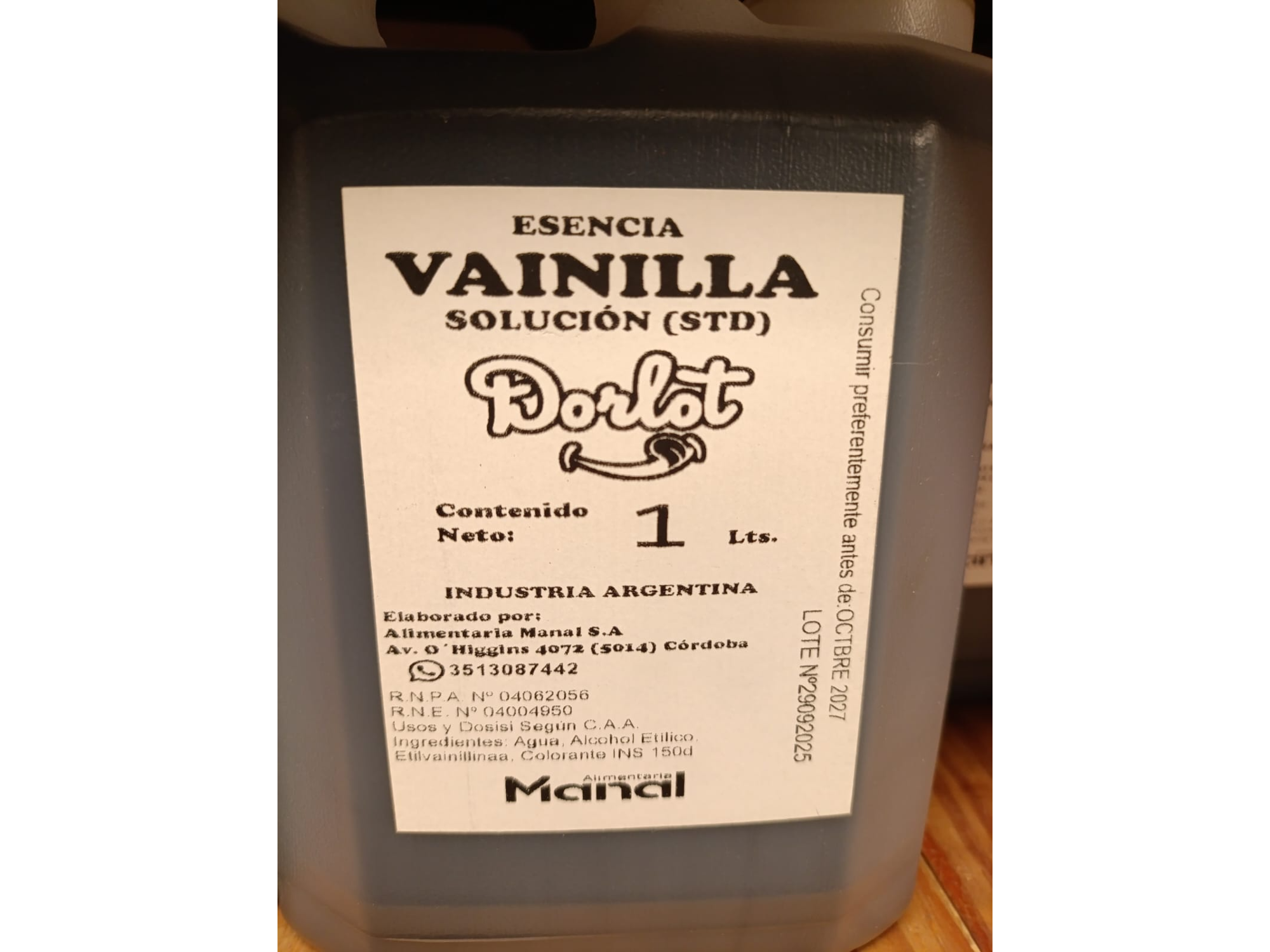 ESENCIA VAINILLA. X 1 LT - STD