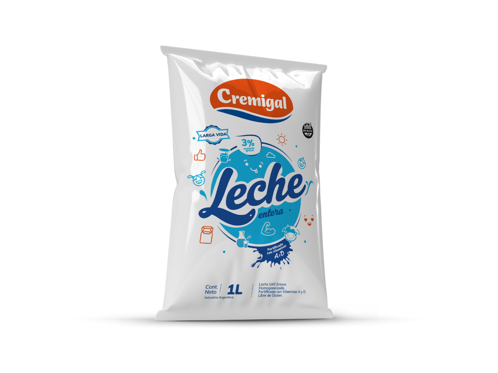LECHE  SACH. LARGA VIDA  12 UNI X 1 LITRO