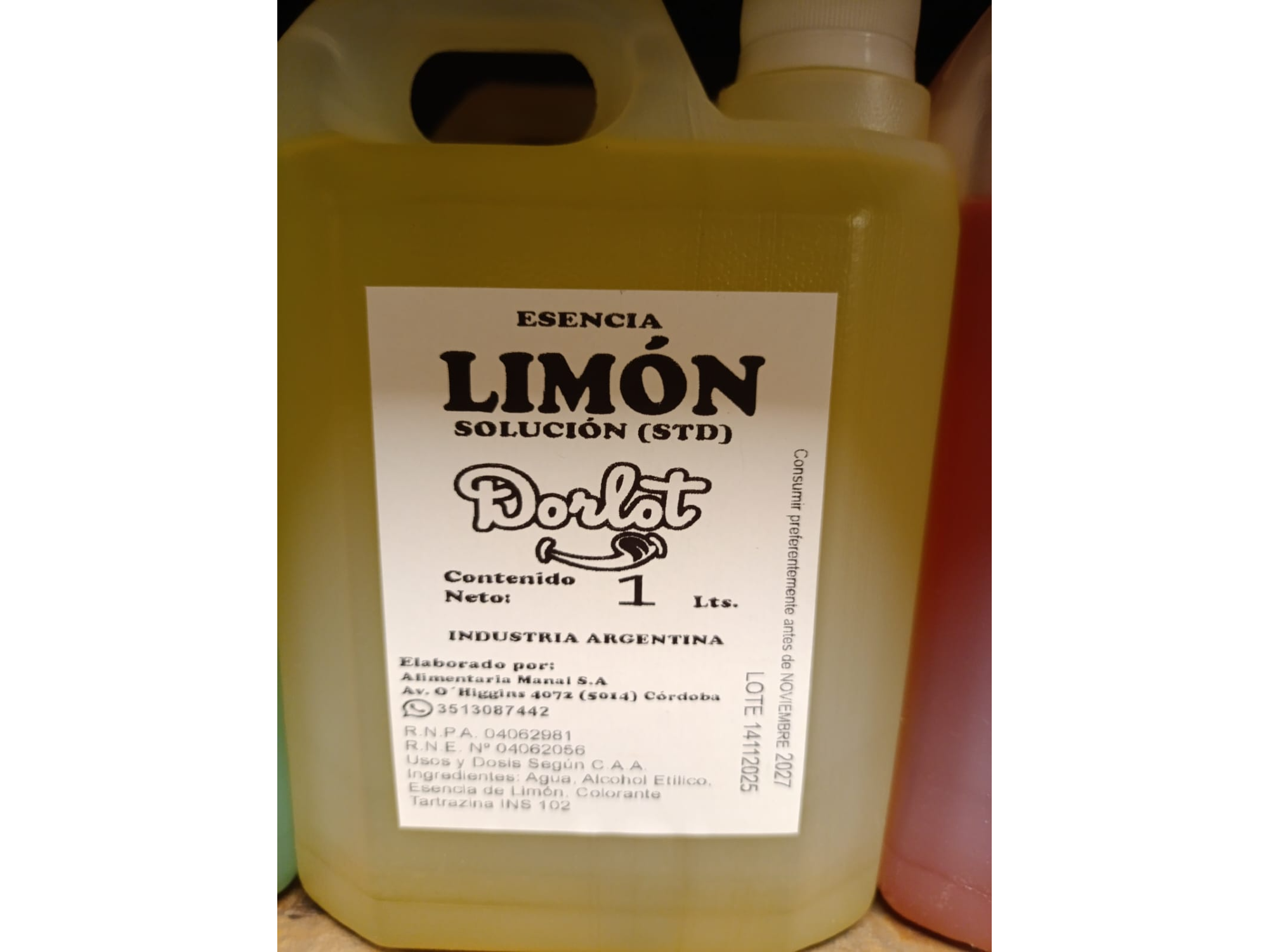 ESENCIA LIMON. X 1 LT - STD