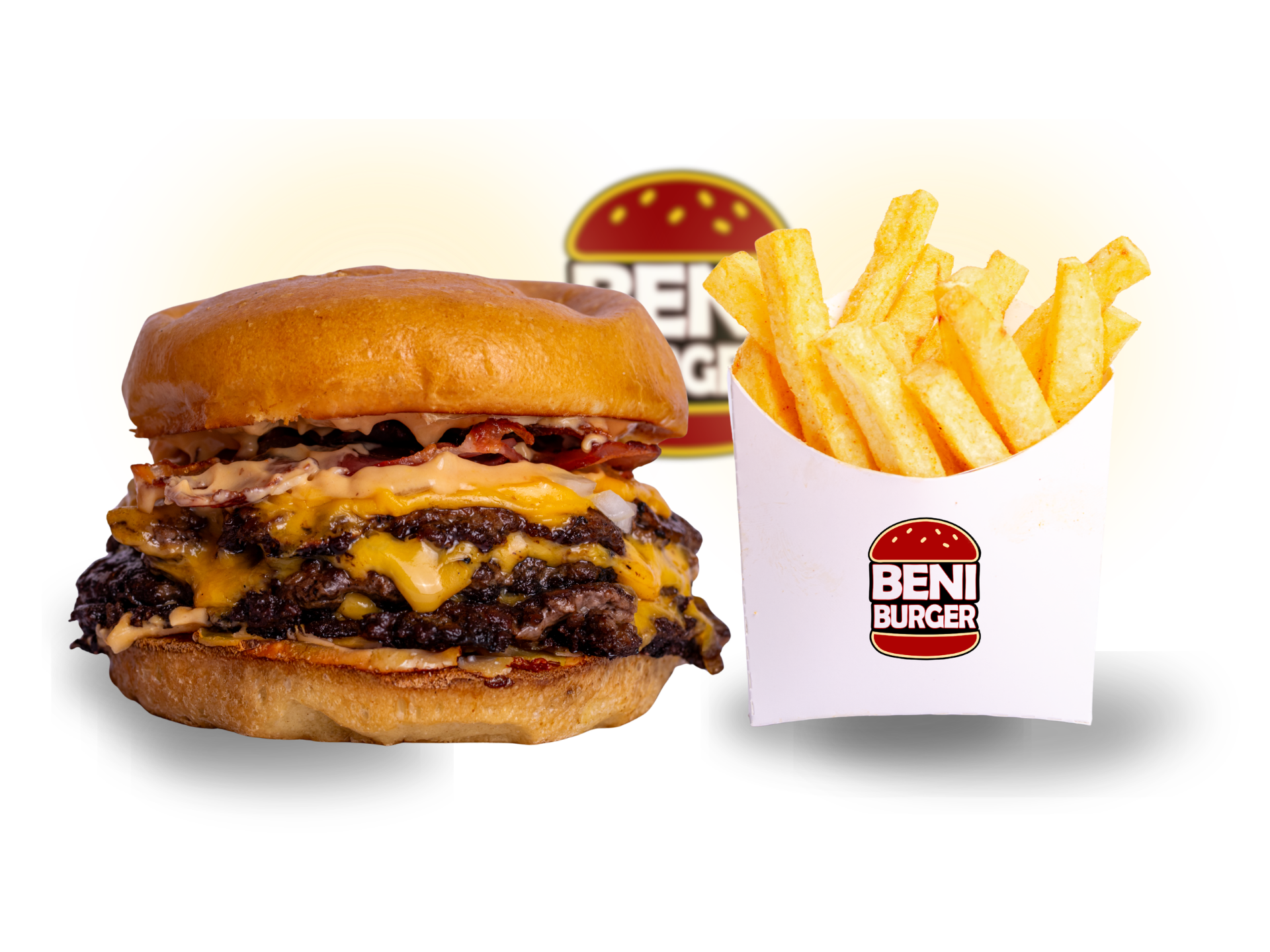 Beni BURGER Con Papas Fritas