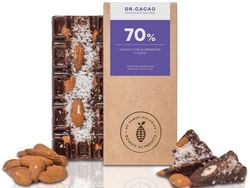 DR CACAO CHOCOLATE AL 70% CON ALMENDRAS Y COCO x 70 GRS