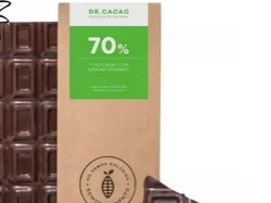 DR CACAO CHCOCOLATE AL 70 % CON AZUCAR ORGANICA x 70 GRS