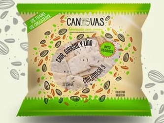 GALLETAS CANVAS CHIA GIRASOL Y LINO x 150 GRS