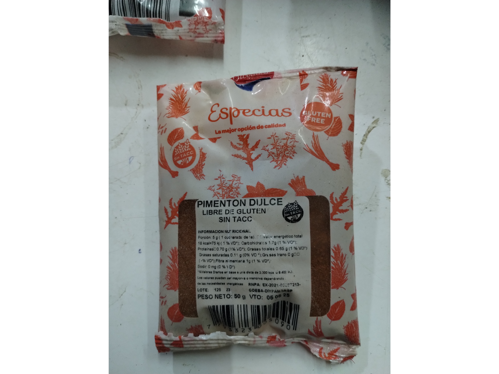 PIMENTON DULCE x 50 GRS DICOMERE SIN TACC