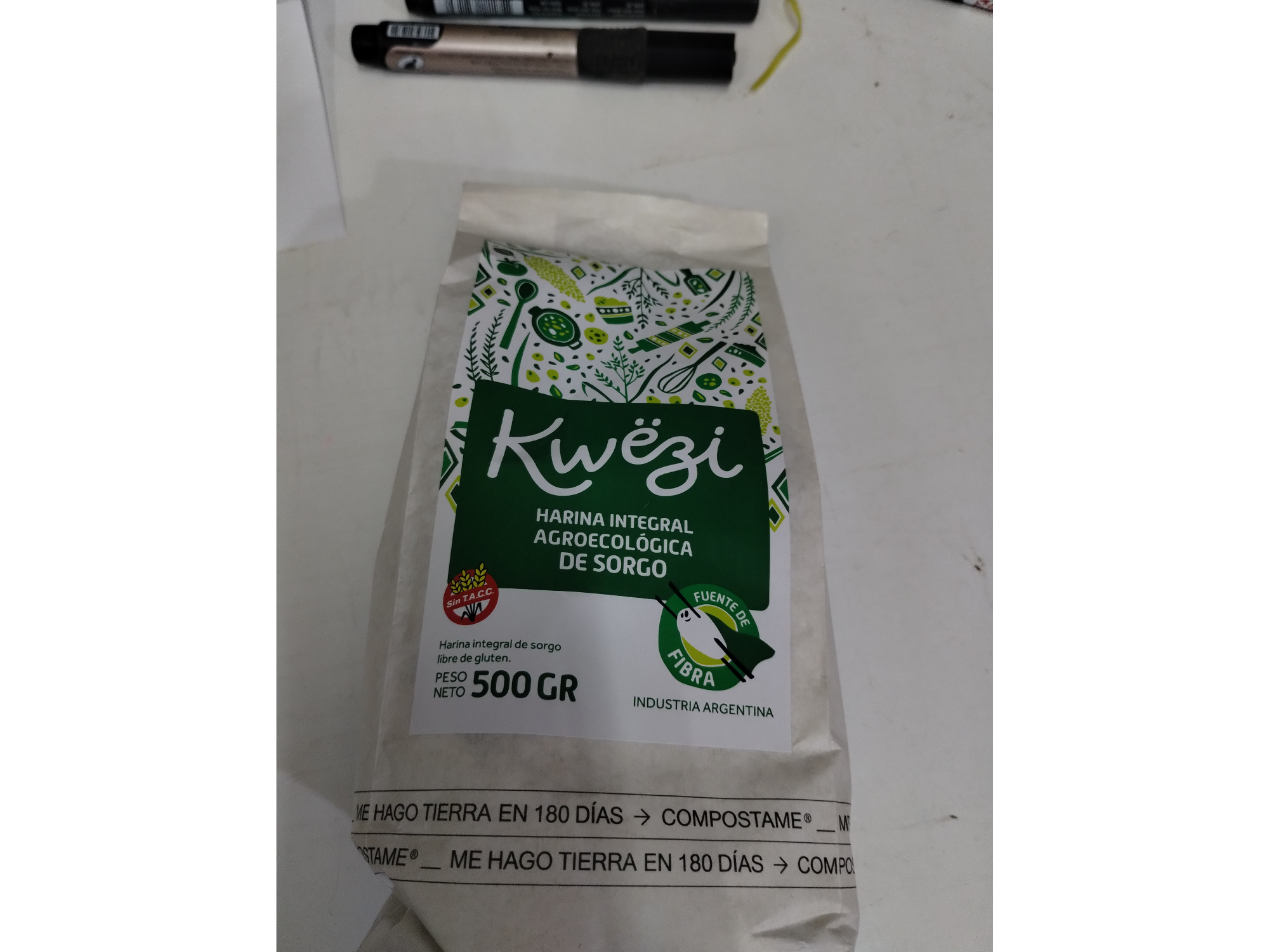 HARINA INTEGRAL DE SORGO AGROECOLOGICO x 400 GRS KWEZI