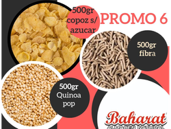 PROMO N° 6 500 GRS QUINOA POP + 500 GRS FIBRA + 500 COPOS DE MAIZ SIN AZUCAR