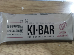 BARRITAS PROTEICAS NATURAL KI BARS x 40 GRS SABOR CAFE