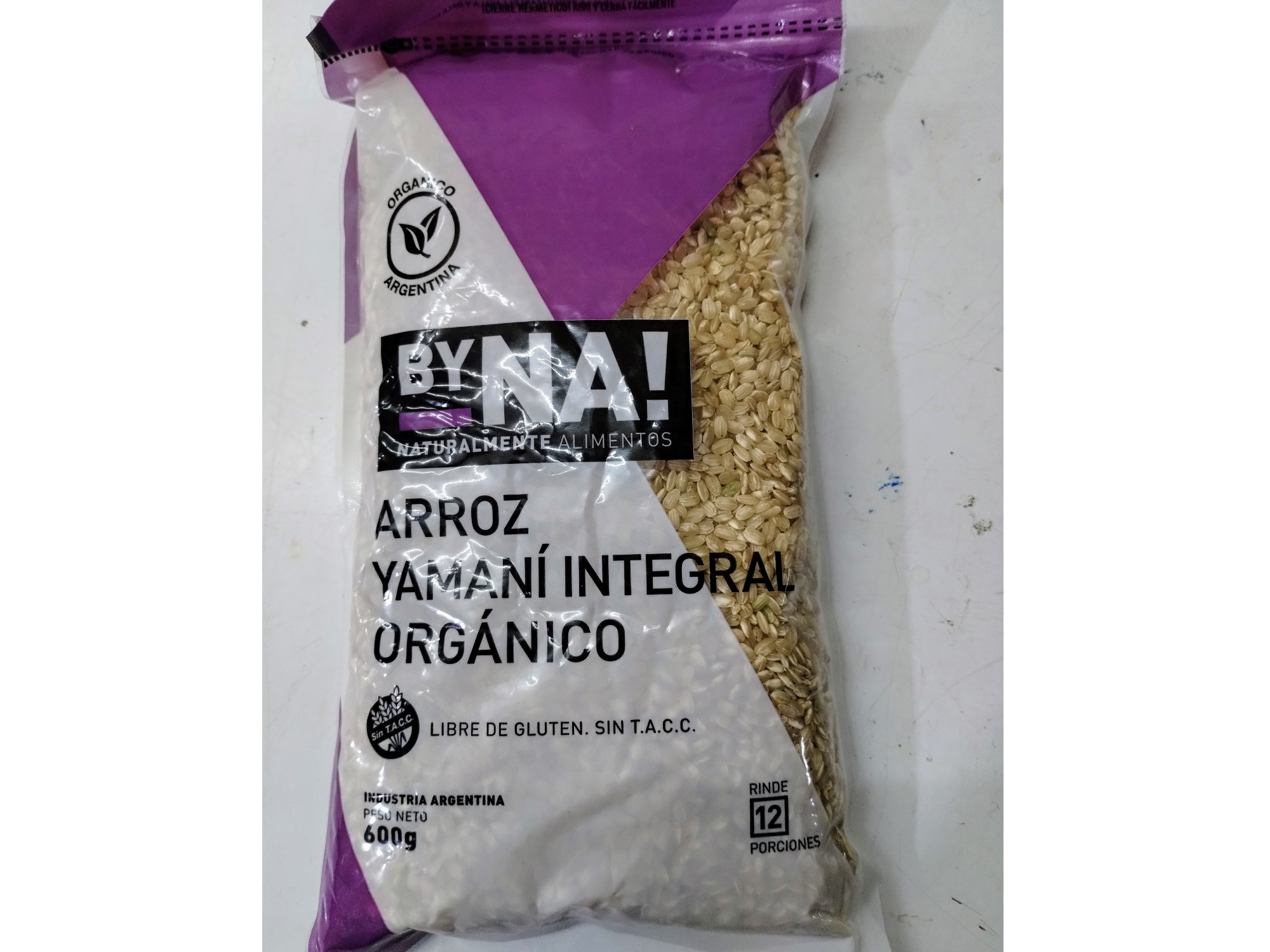 ARROZ INTEGRAL YAMANI ORGANICO x 600 GRS ByNA