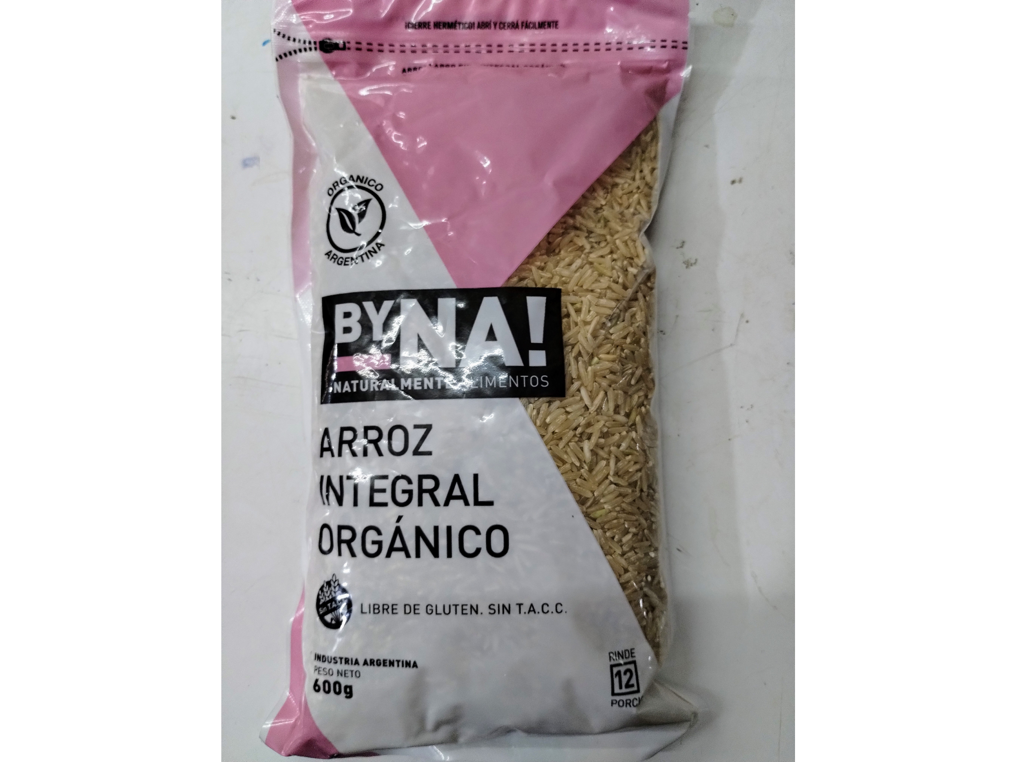 ARROZ INTEGRAL GRANO LARGO ORGANICO x 600 GRS ByNA