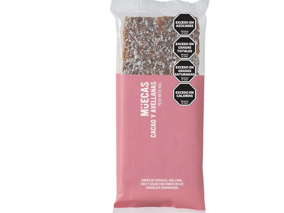 BARRAS CEREAL CACAO Y AVELLANAS x 45 GRS MUECAS