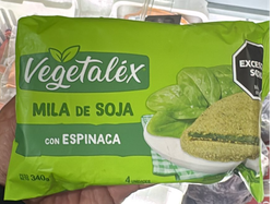 MILANESAS DE SOJA CON ESPINACA x 340 GRS VEGETALEX