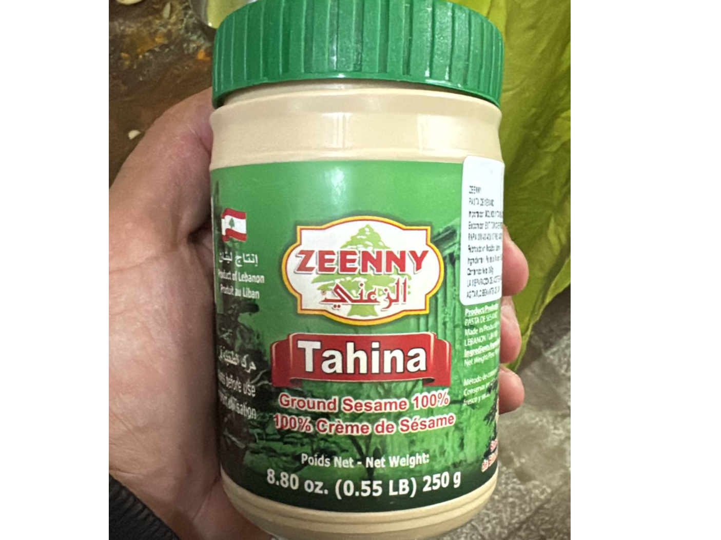 PASTA DE SESAMO ZEENY LIBANO x 250 GRS