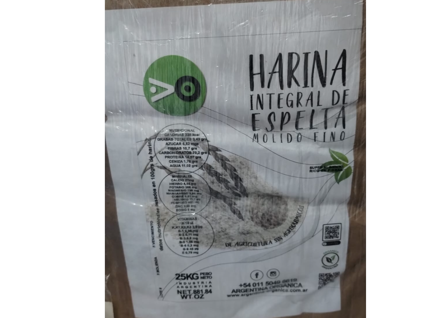 HARINA INTEGRAL ESPELTA