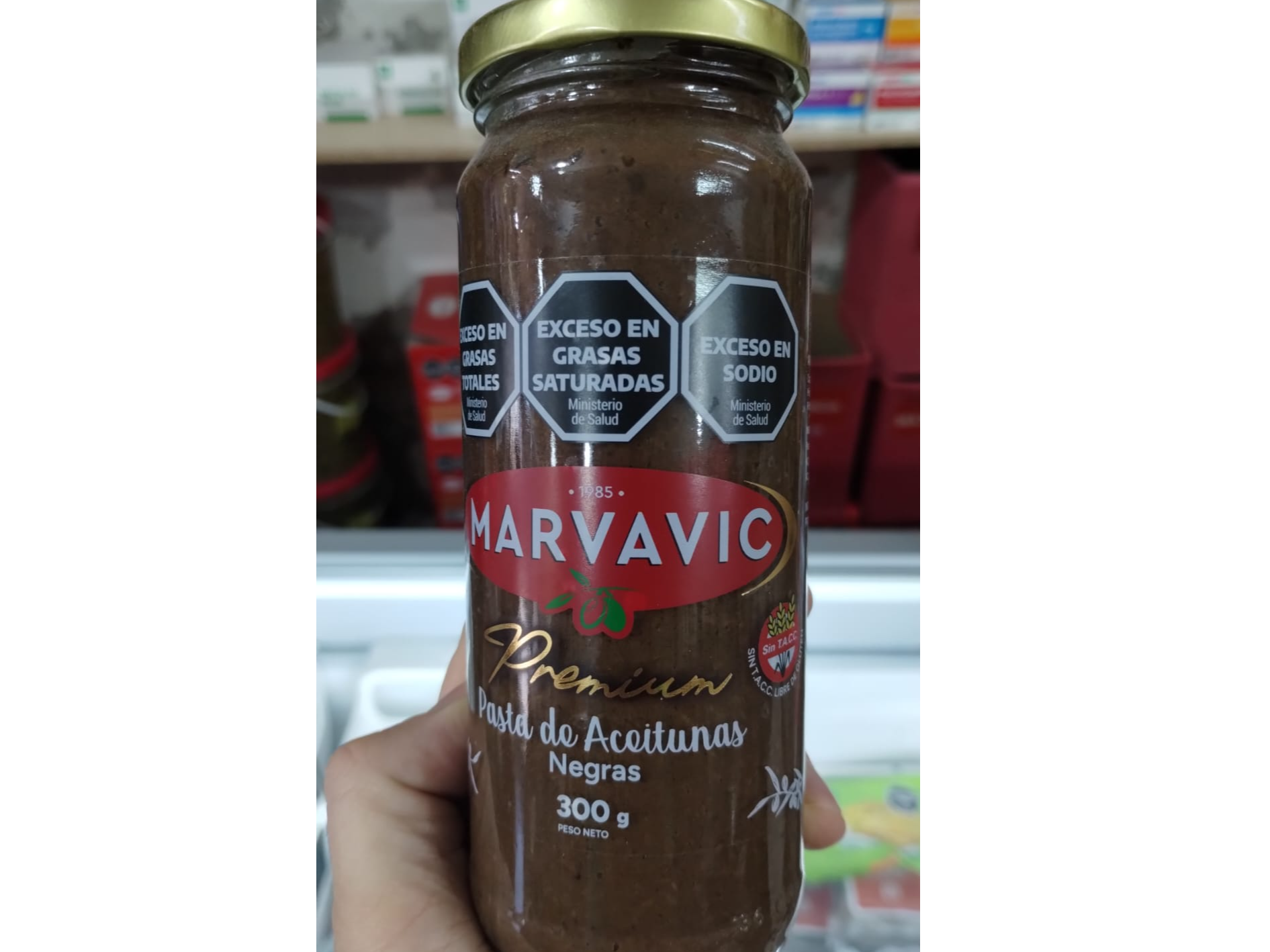 PASTA DE ACEITUNAS NEGRAS  MARVACIC FRASCO  x 300 GRS