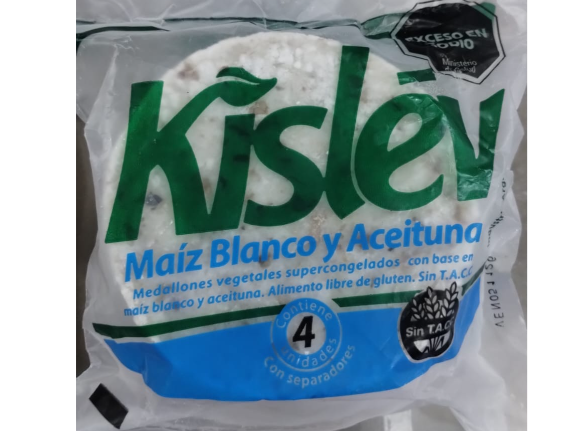 MEDALLONES KISLEV MAIZ BLANCO Y ACEITUNA x 4 UNID.