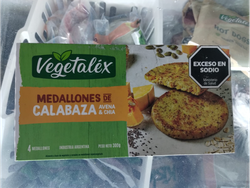 MEDALLONES DE CALABAZA AVENA Y CHIA x 300 GRS 4 UNID VEGETALEX