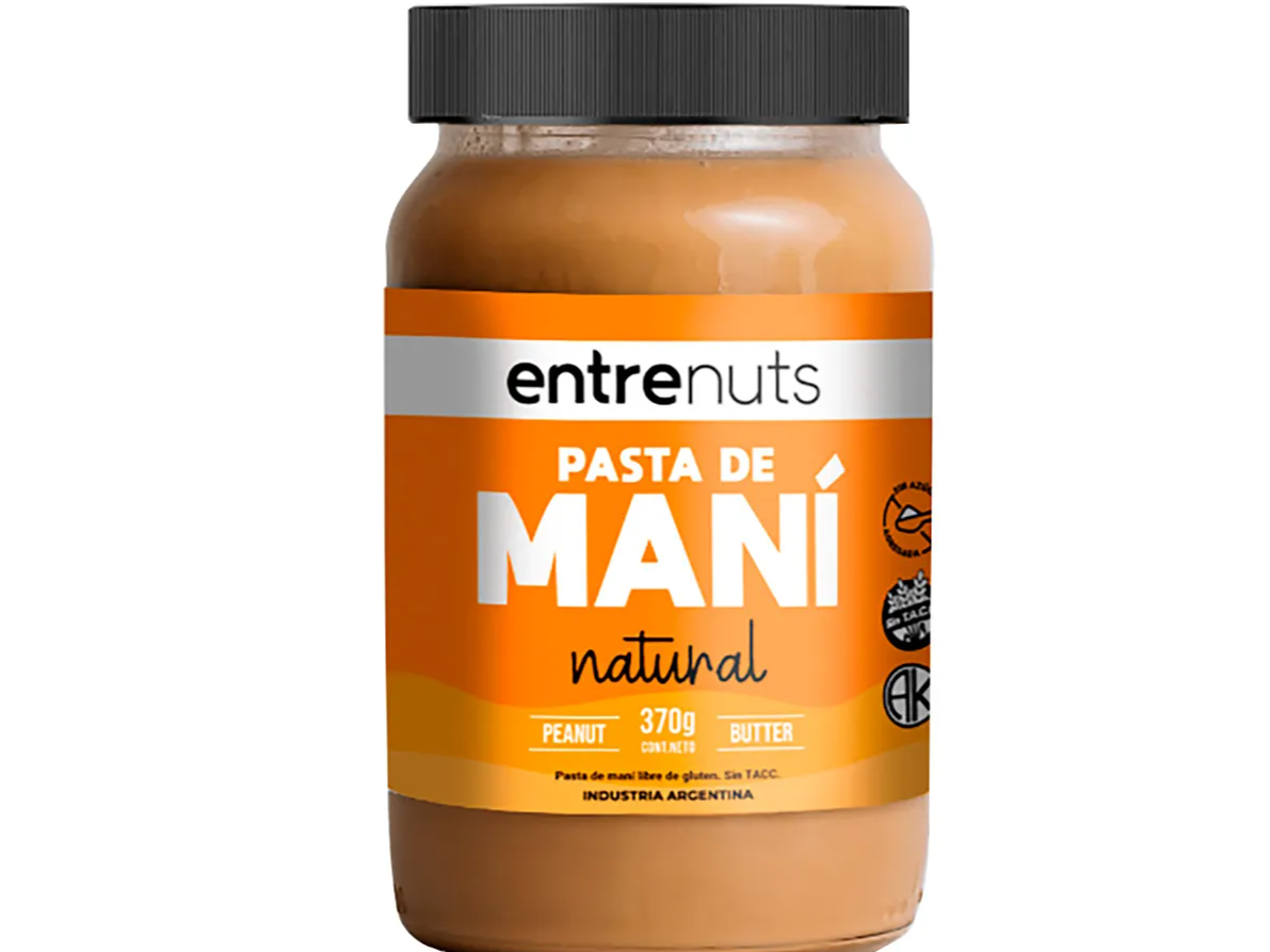 PASTA DE MANI ENTRE NUTS x 370 GRS SIN AZUCAR AGREGADA
