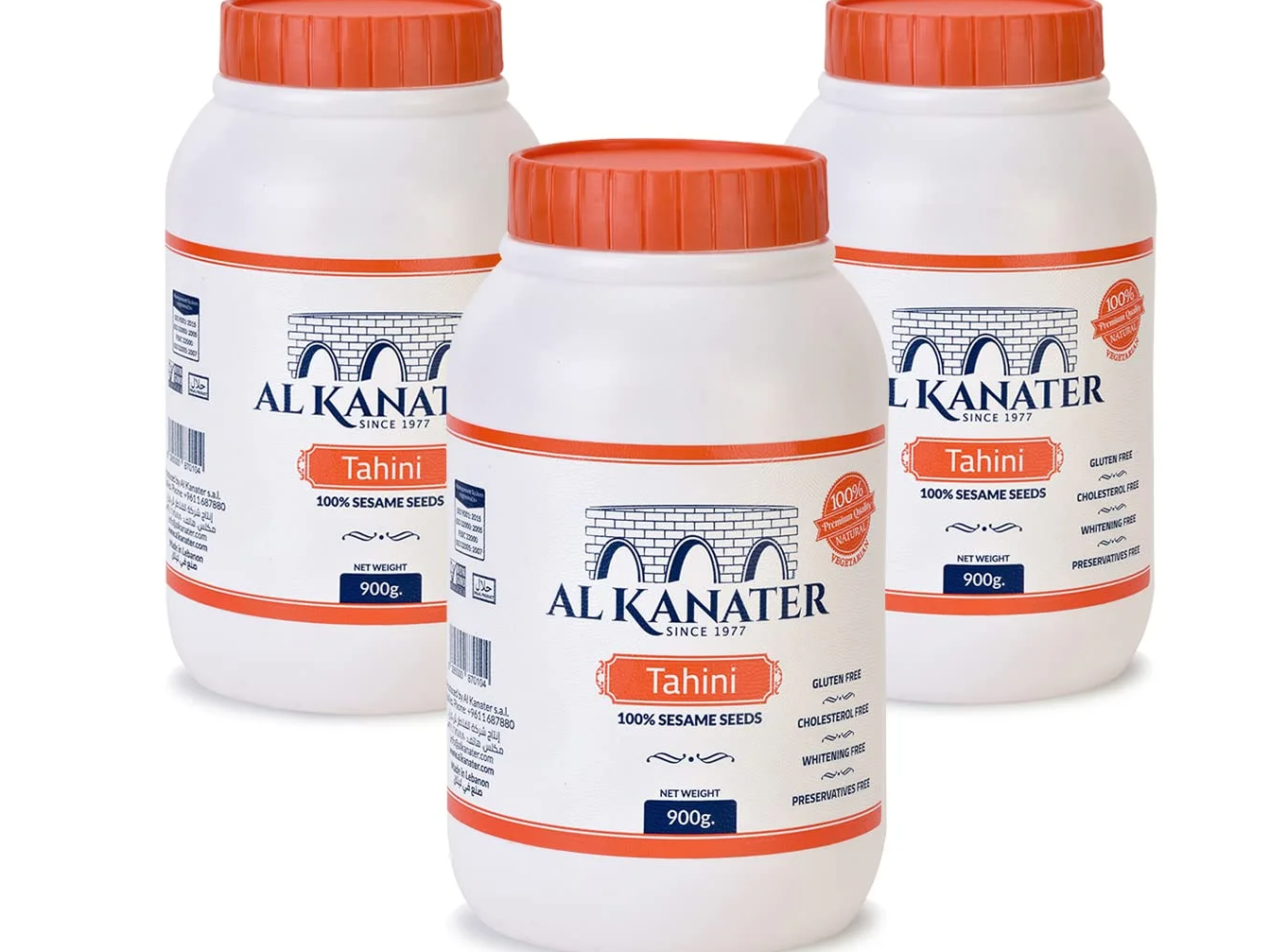 PASTA DE SESAMO TAHINI AL KANATER LIBANO x 900 GRS