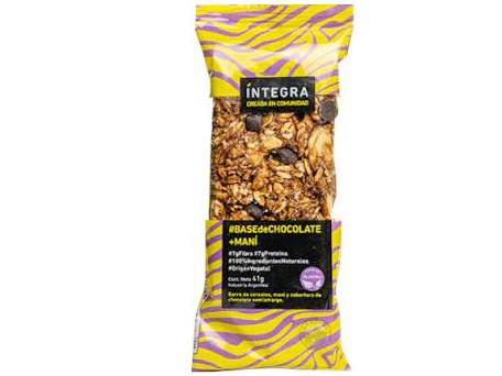 BARRITAS NUTRITIVAS CHOCOLATE/MANI  INTEGRA x 42 GRS
