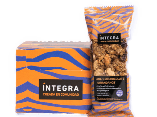 BARRITAS DE SEMILLAS CON CHOCOLATE/ARANDANOS INTEGRA x 42 GRS