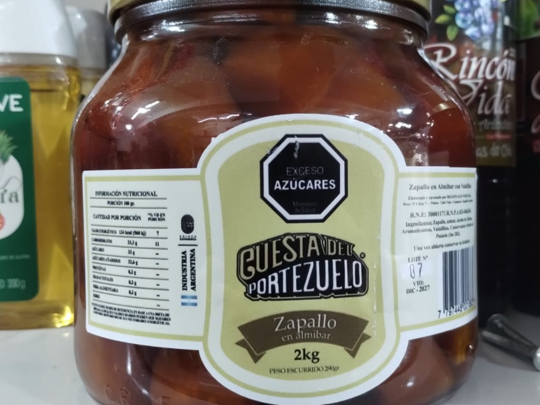 ZAPALLO EN ALMIBAR x 2 KG CUESTA DEL PORTEZUELO