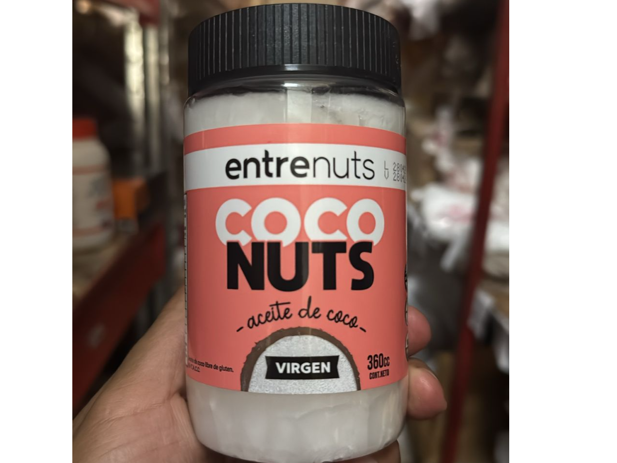 ACEITE DE COCO x 360 CC VIRGEN ENTRE NUTS SIN TACC ORGANICO