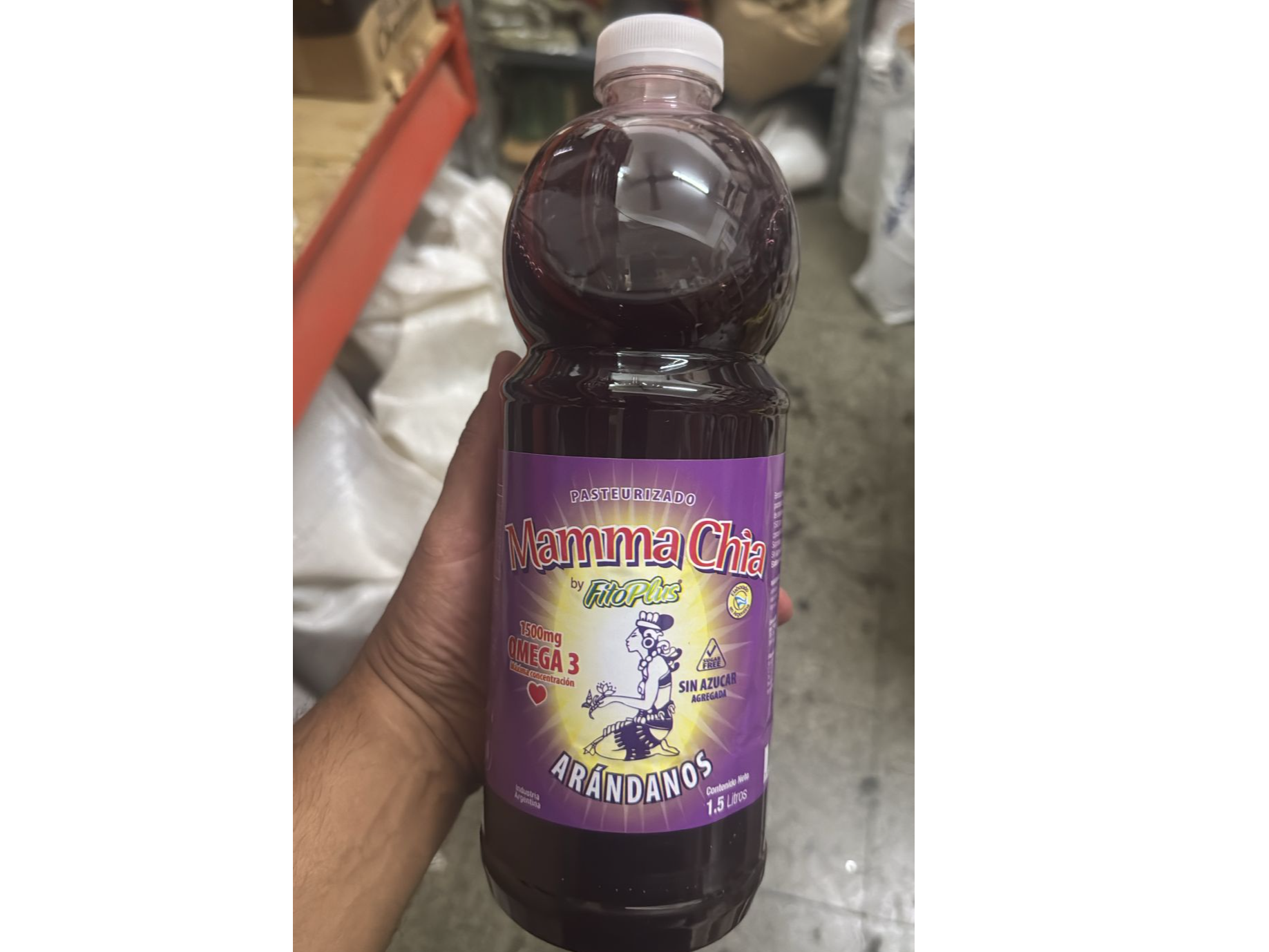 JUGO DE ARANDANOS CON CHIA MAMMA CHIA FITOPLUS x 1.5 LTS