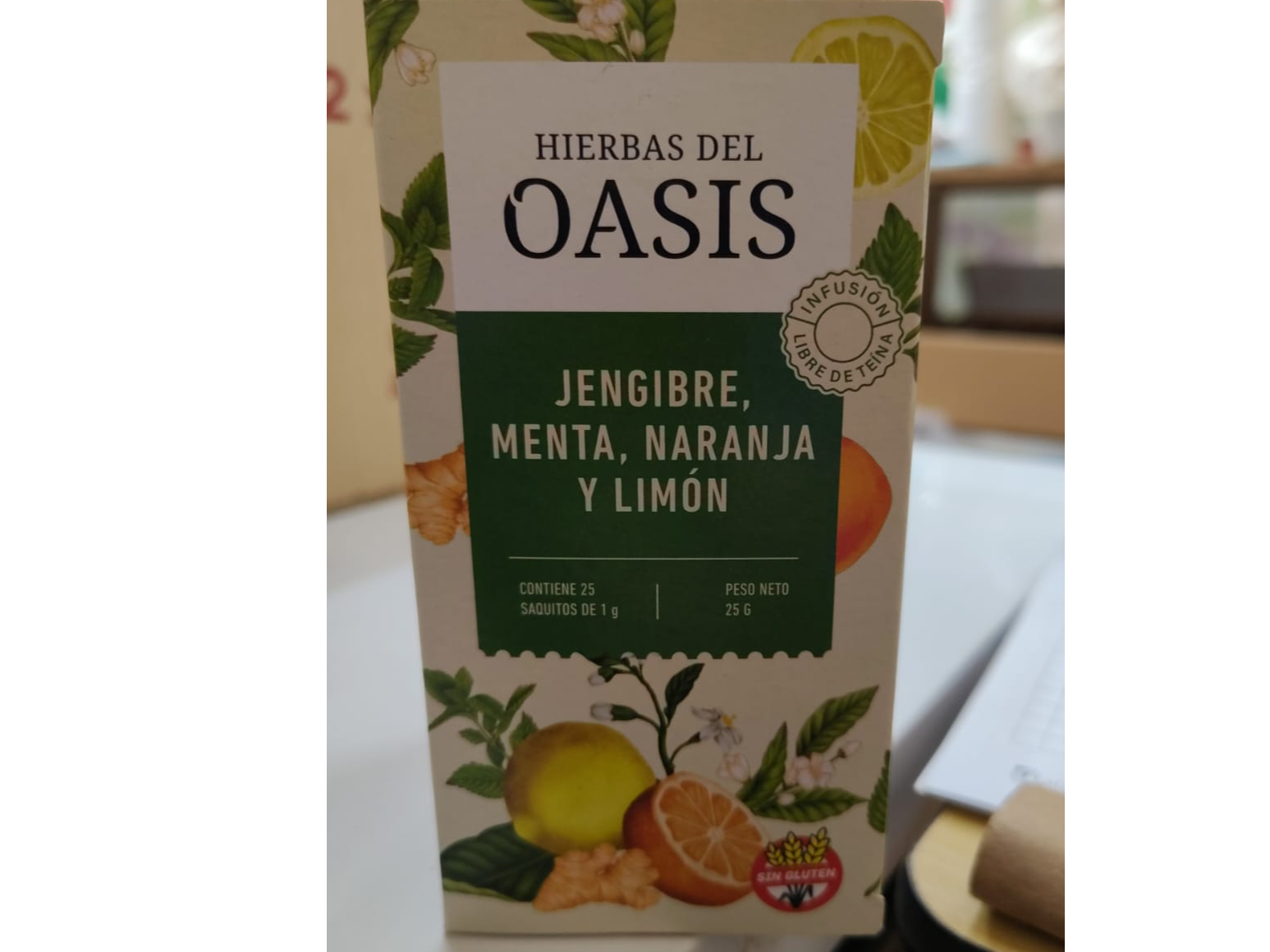 JENGIBRE, MENTA, NARANJA Y LIMON x 25 SAQUITOS