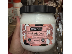 ACEITE DE COCO x 1000 CC VIRGEN ENTRE NUTS SIN TACC ORGANICO