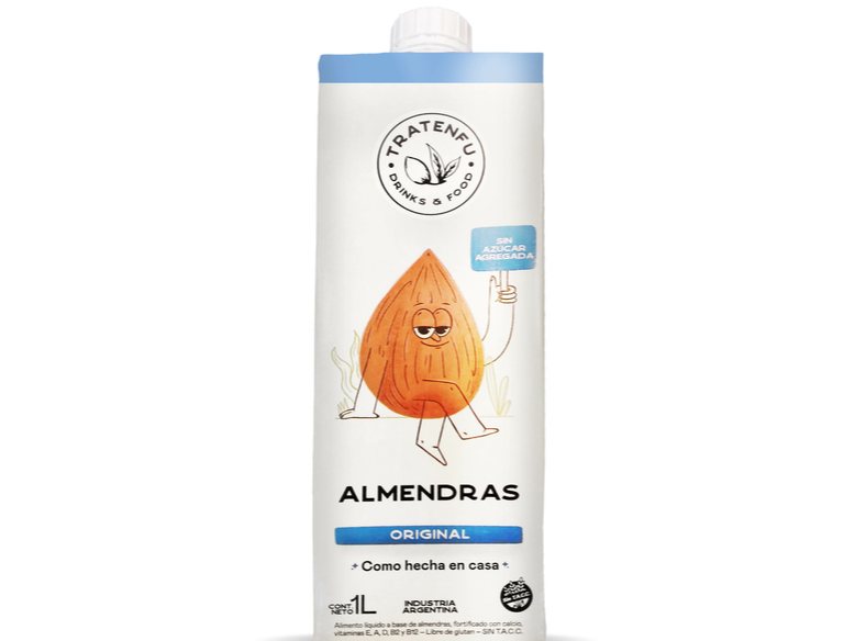 LECHE DE ALMENDRAS SIN AZUCAR AGREGADA x 1 LITRO TRATENFU