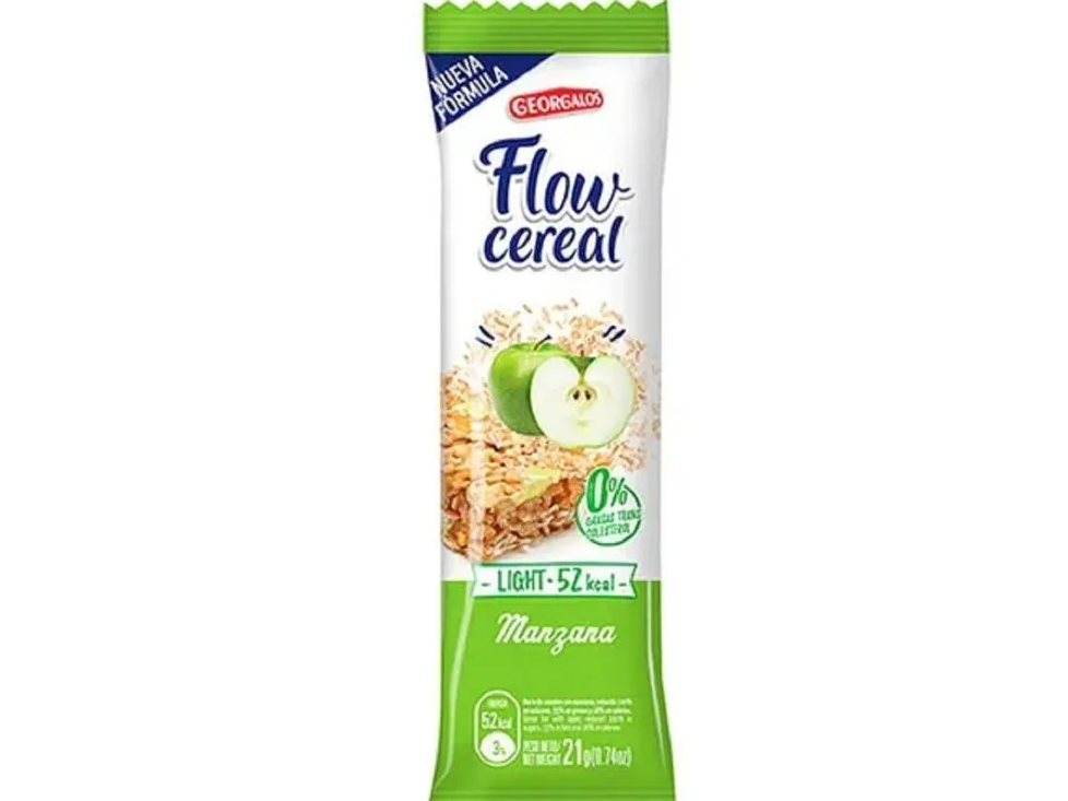 BARRITAS DE CEREALES FLOW MANZANA LIGHT x 21 GRS
