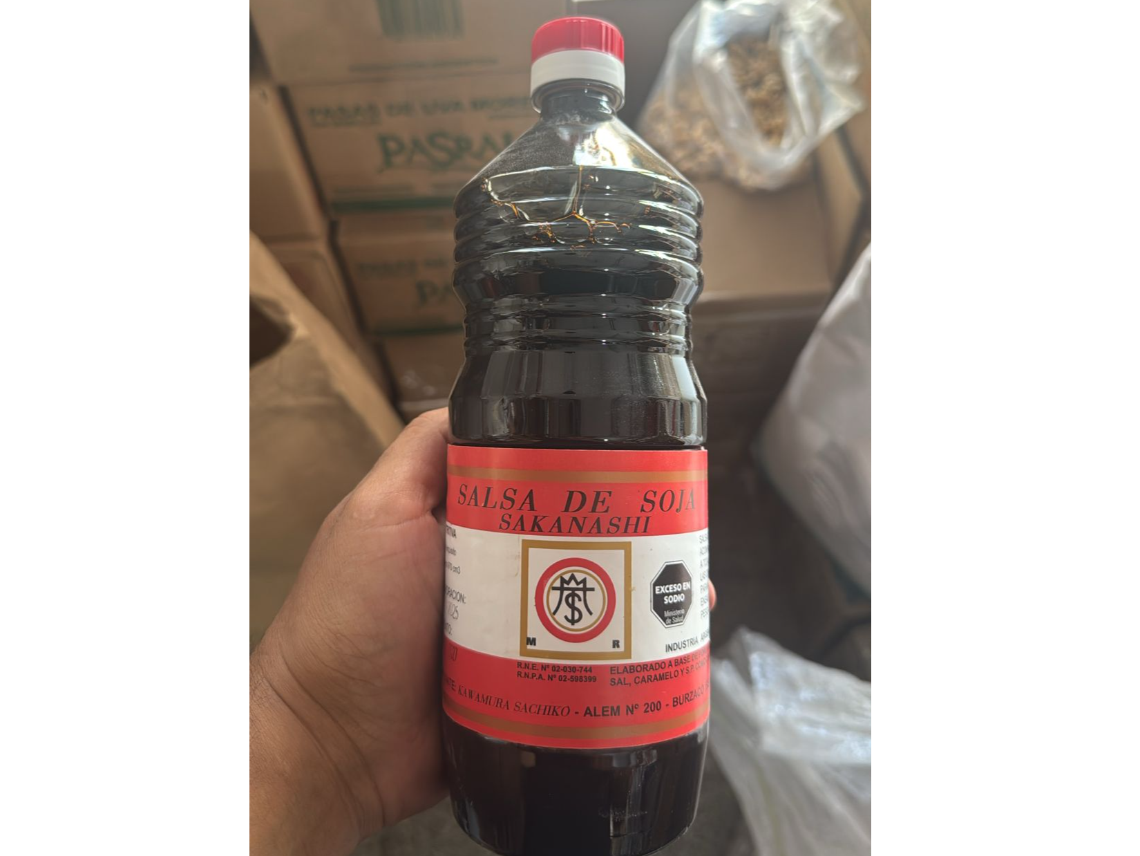 SALSA DE SOJA ROJA SAKANASHI LITRO