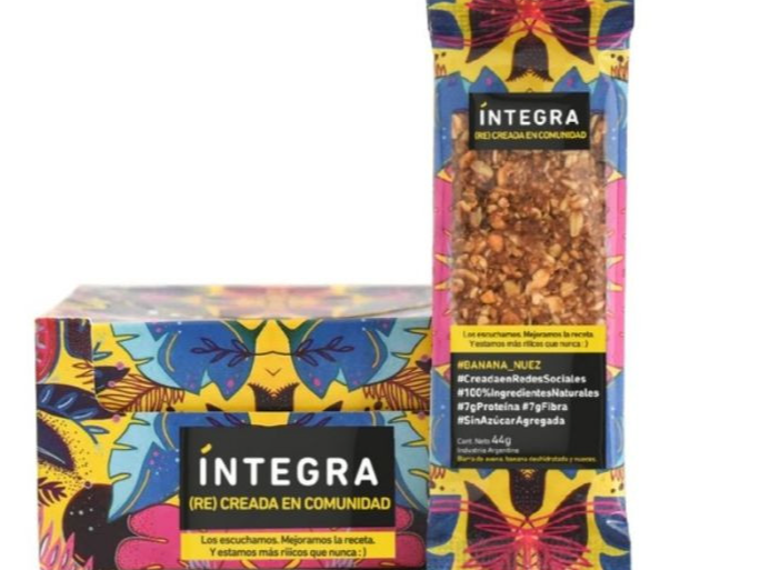 BARRITAS NUTRITIVAS BANANA Y NUEZ INTEGRA x 42 GRS