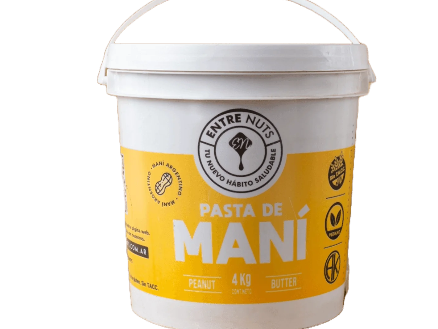 PASTA DE MANI ENTRE NUTS x 4 KG SIN AZUCAR AGREGADA