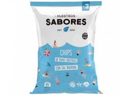 CHIPS DE PAPA CON SAL MARINA RUSTICAS SIN TACC x 80 GRS NUESTROS SABORES