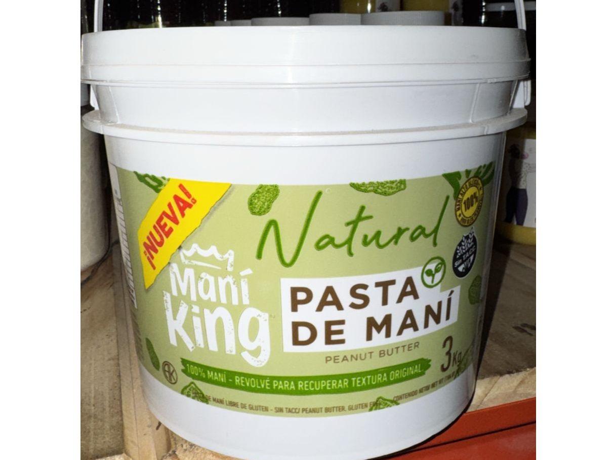 PASTA DE MANI KING x 3 KG SIN AZUCAR AGREGADA