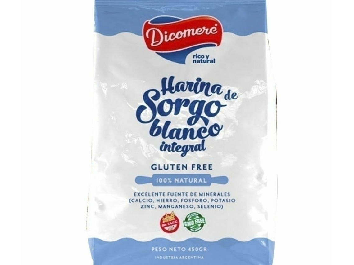 HARINA DE SORGO BLANCA INTEGRAL x 450 GRS DICOMERE SIN TACC