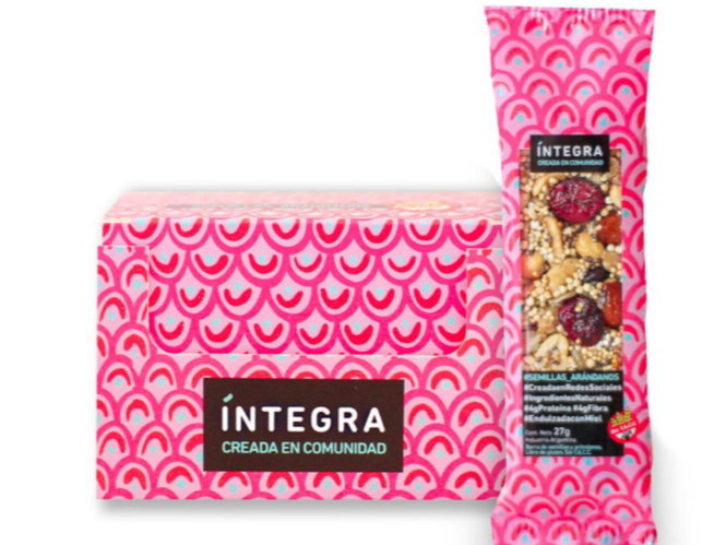 BARRITAS DE SEMILLAS CON ARANDANOS INTEGRA x 42 GRS