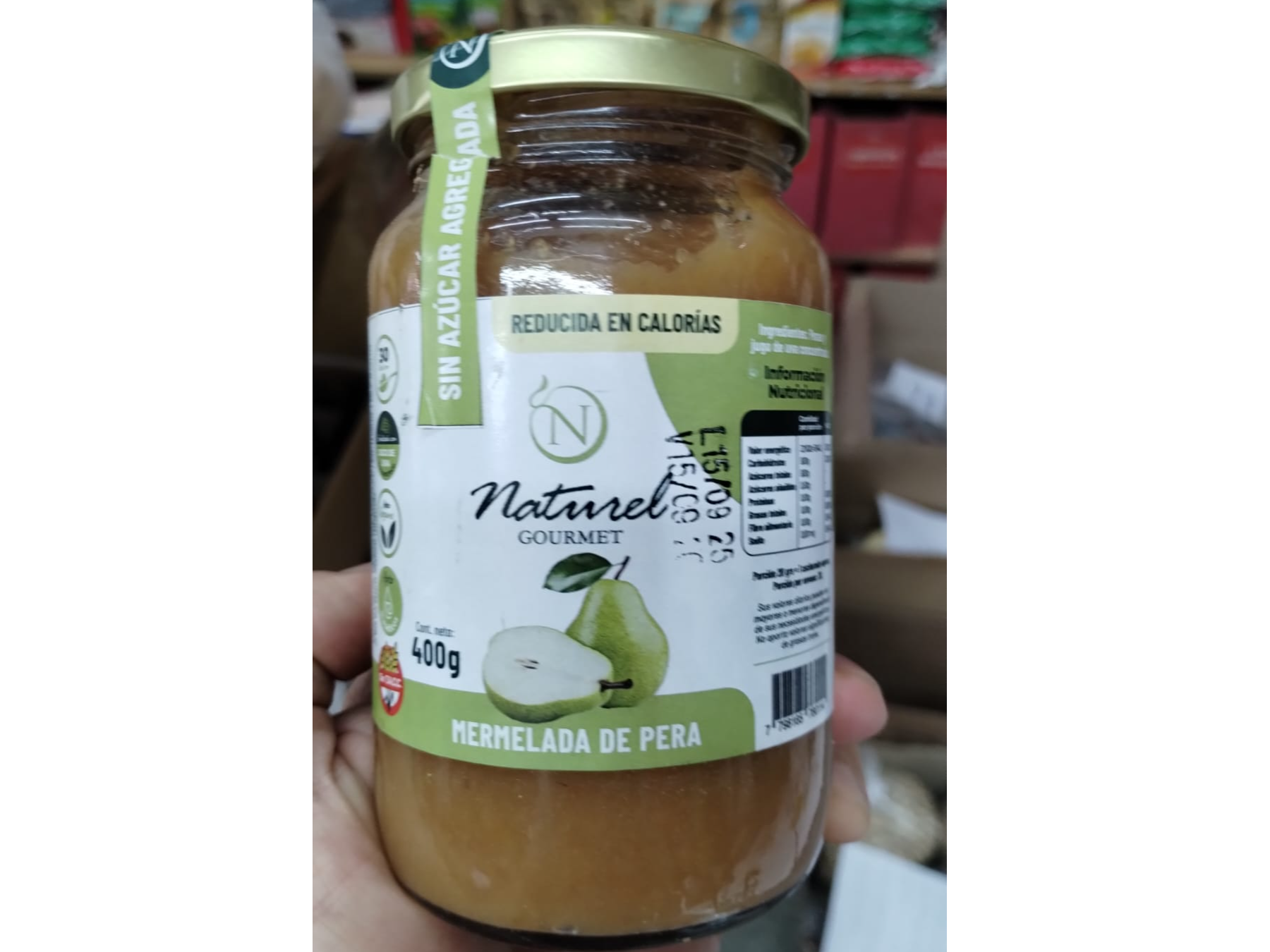 MERMELADA UNTABLE SIN AZUCAR AGREGADA NATUREL x 400 GRS PERA