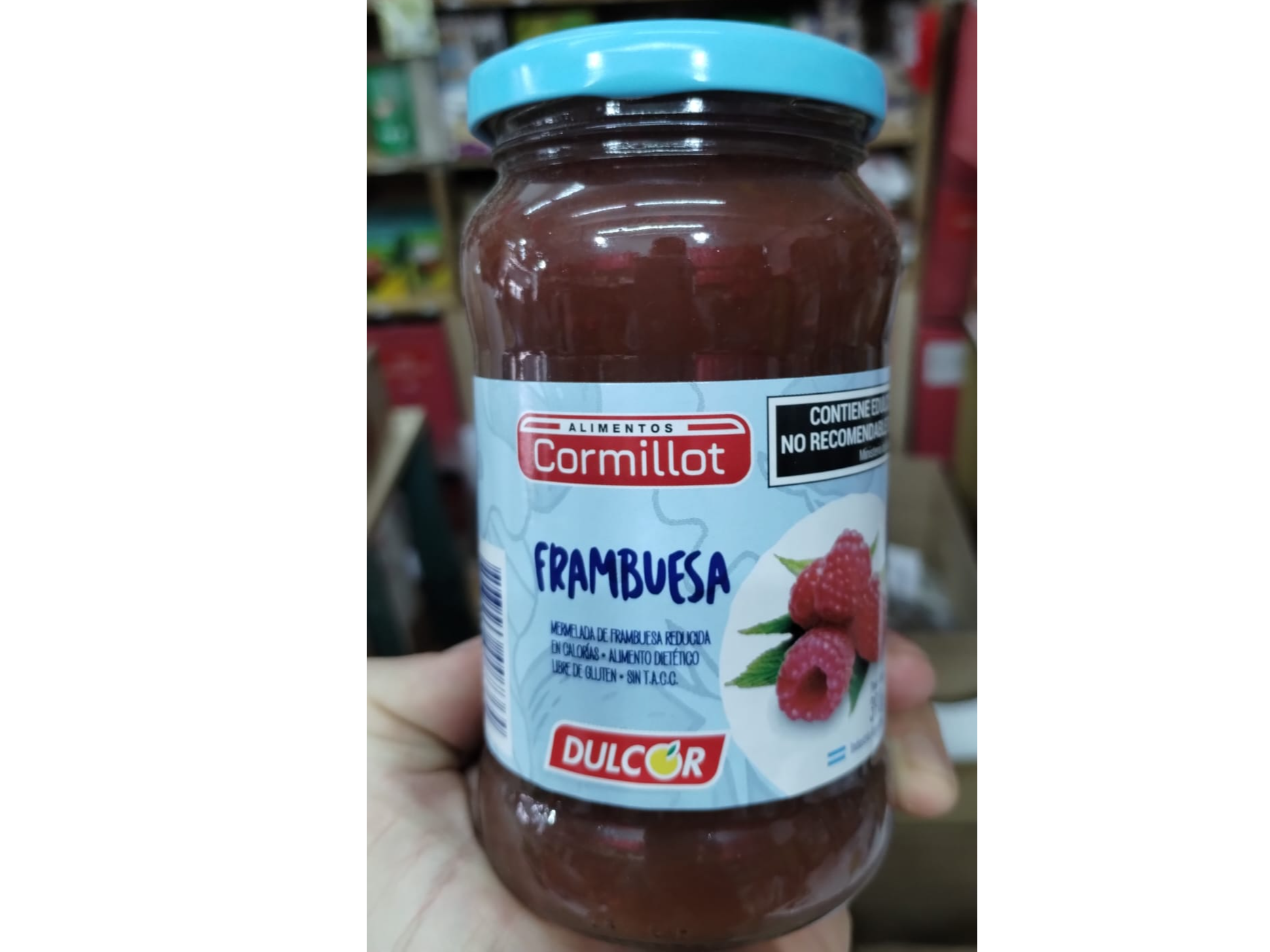 MERMELADA CORMILLOT SIN AZUCAR AGREGADA FRAMBUESA x 390 GRS