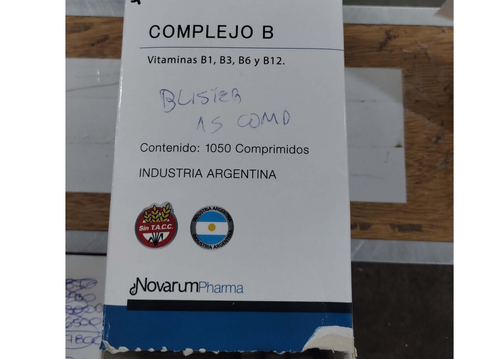 COMPLEJO B BLISTER x 15 COMPRIMIDOS